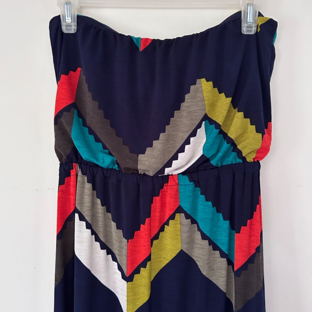 🍒Trixxi Strapless Chevron Print Maxi Dress - Picture 6 of 11